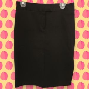 Black Pencil Skirt with Side Slit